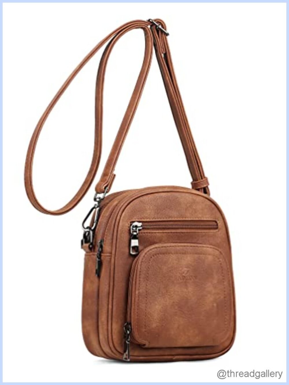 Small Crossbody Bag PU Leather RFID Anti-Theft 4 Card Slots Phone Purse